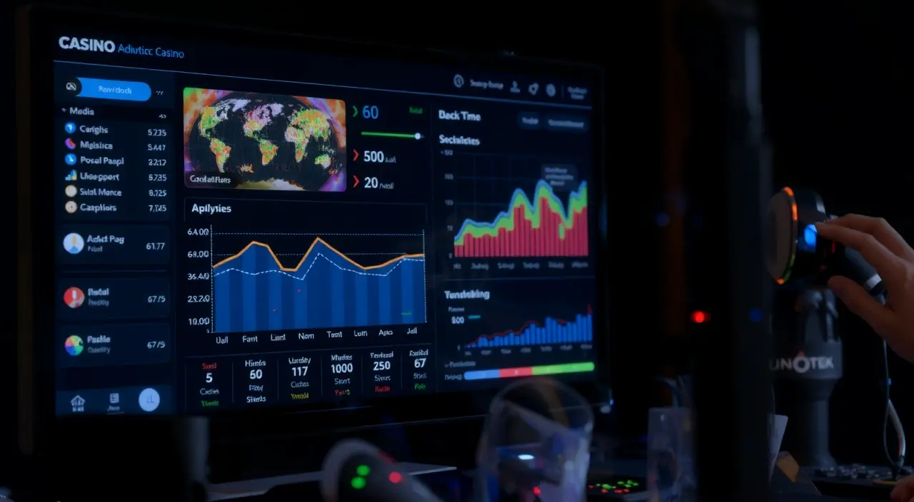 Global casino network visualization with operator locations